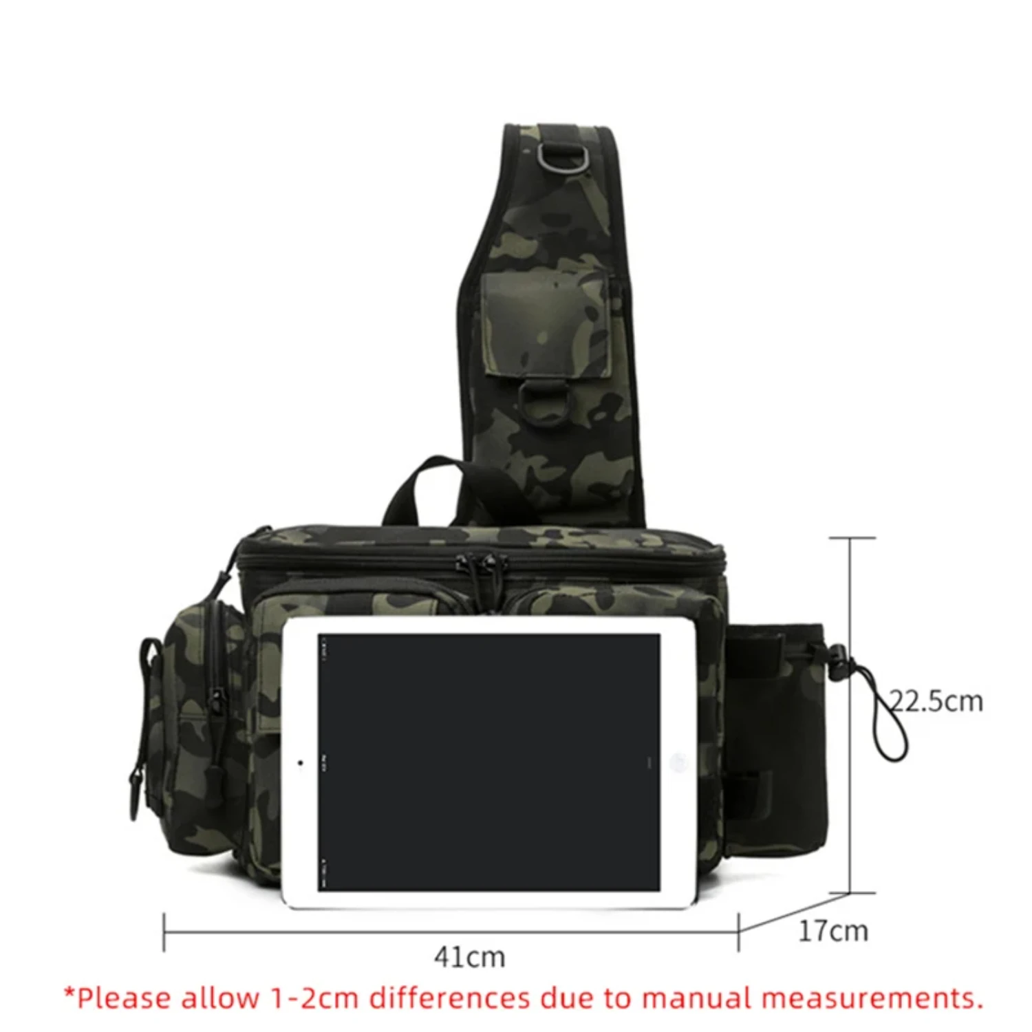 New Fishing Fish Lures Gear Rod Molle Outdoor Hiking Camping Travel Men Tactical Waist Pack Large Capacity Shoulder Hunting