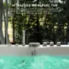 Whirlpool Bathtub, Jetted Tub with Light SPA Hydromassage with Chromatherapy Acrylic 3-Side Apron White User-Friendly Jetted Tub 6