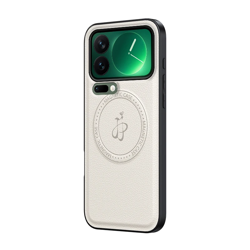 Magnetic Leather Stand Case with Camera Protection and Holder Cover