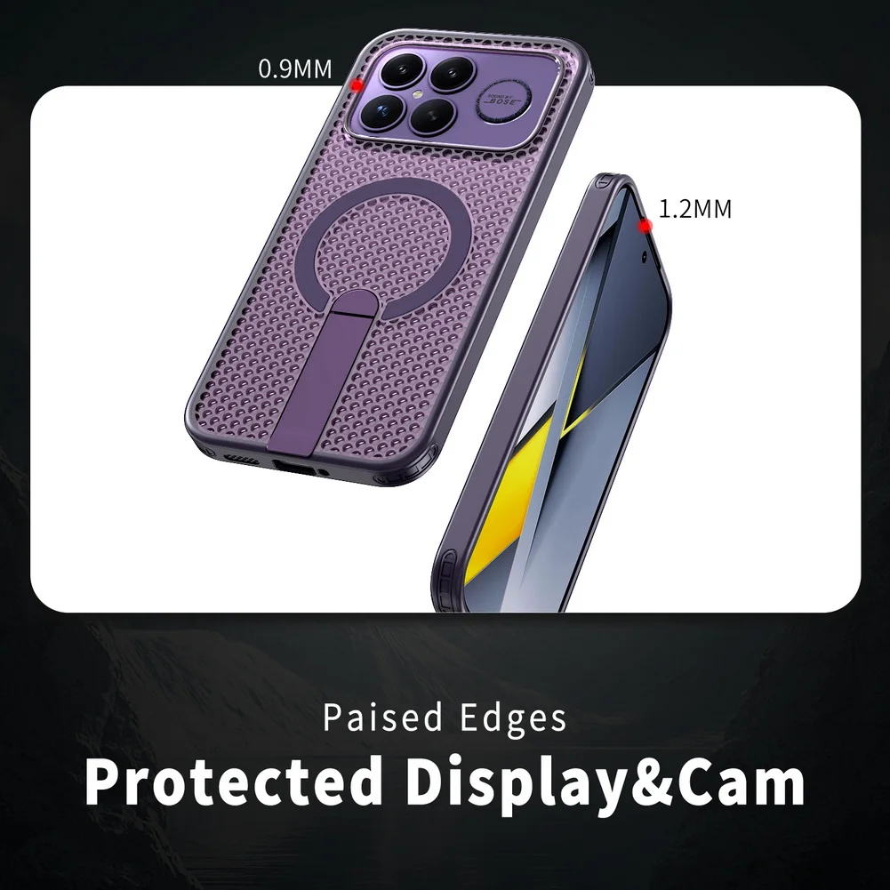 Honeycomb Cooling Stand Holder with Magnetic Ring Case - Premium Protective Cover
