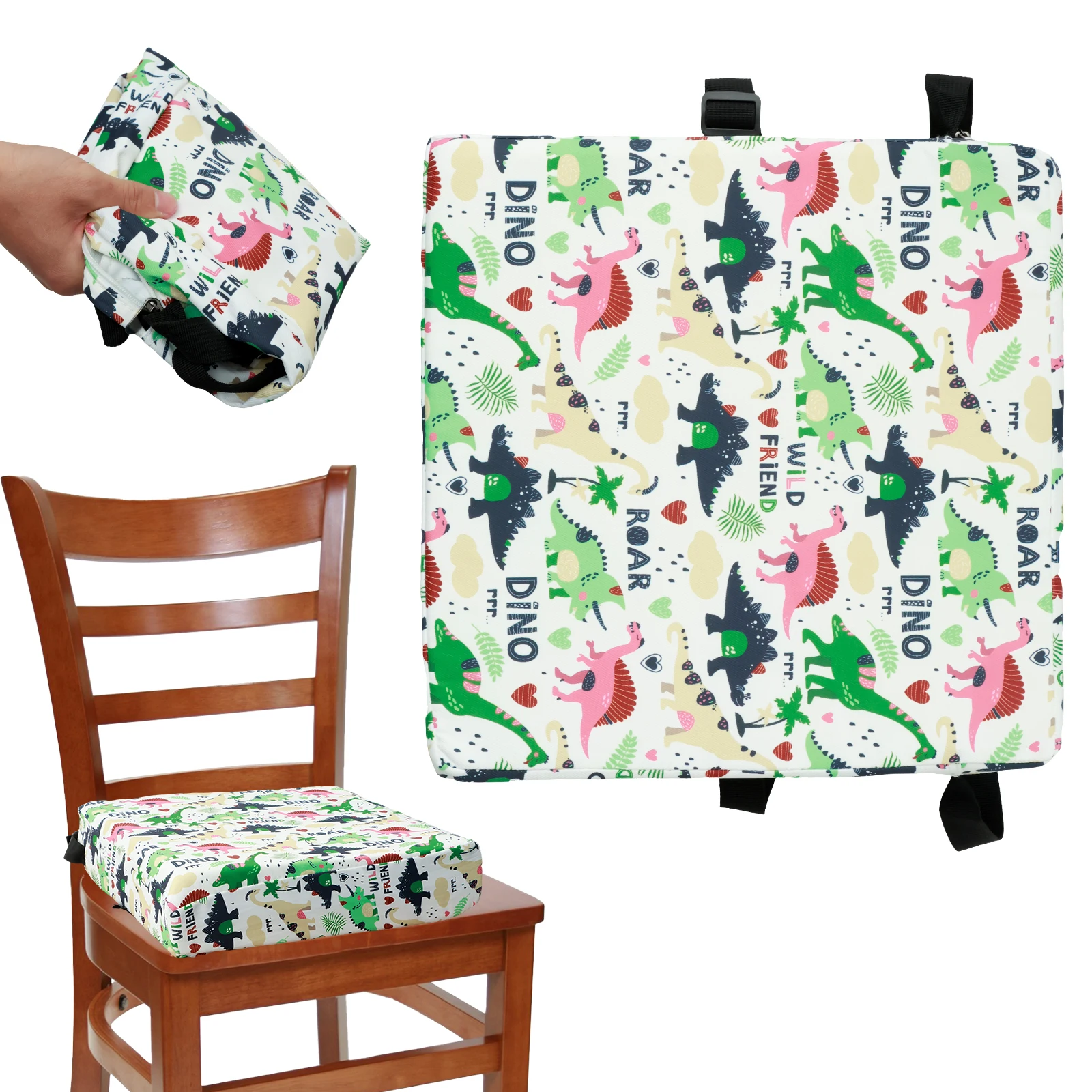 Children Kids Increased Booster Seat Non Slip Booster Cushion Dining Seat Cushions Adjustable Removable Baby Safety Cushions 6