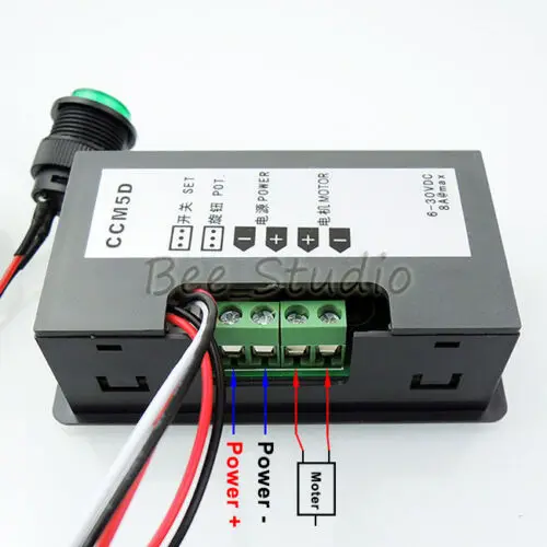 DC 6V-30V 12V 18V 24V 8A PWM DC Motor Speed Controller Potentiometer with LCD Digital Display & Turn ON/OFF Regulator Switch
