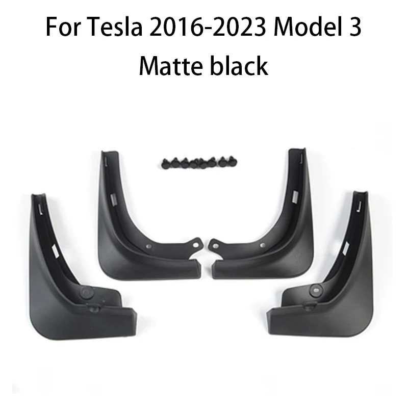מט שחור/צבוע שחור/צבוע splash שומרי בוץ טפפים עבור 2016-2023 דגם tesla 3 בוץ לא צריך לקדוח חורים