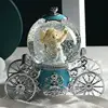 Christmas Snow Dream Couple Carriage Crystal Ball Music Box Music Box Girls Wedding Birthday Gift for Child Home Decor 5