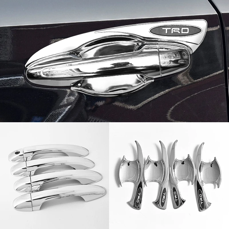 

Yifei ABS Chrome silver Car Side Door Handle bowl Covers Trims For TOYOTA HILUX REVO 2016 2017 2018 2019 2020 2021