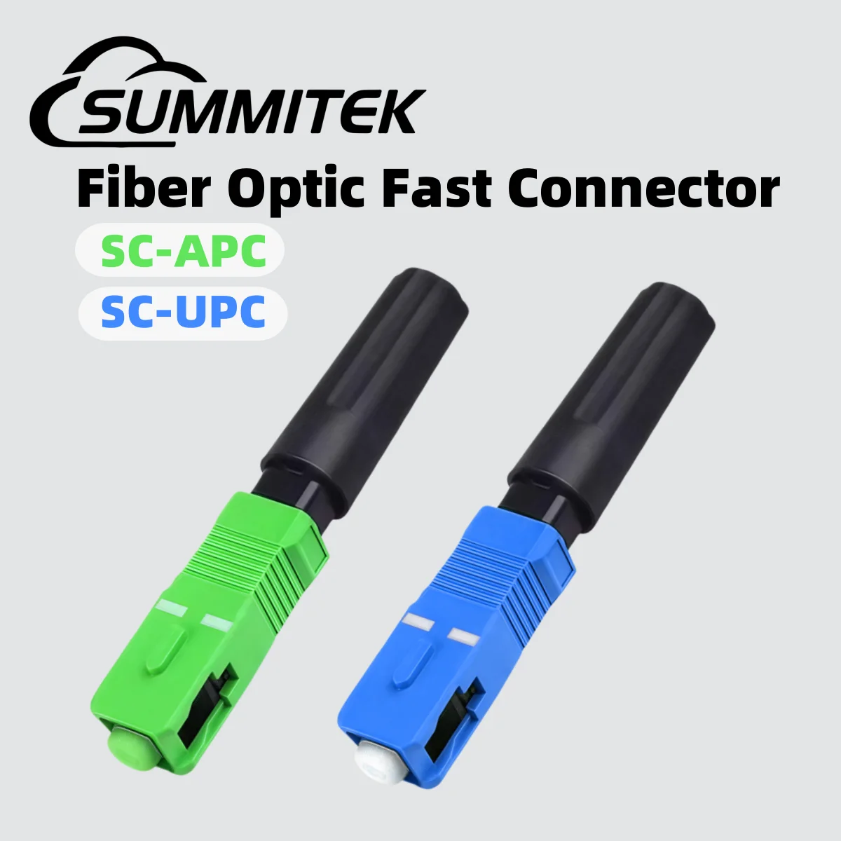 SUMMITEK 10pcs 100pcs SC APC/UPC 광섬유 커넥터 FTTH 도구 SM 단일 모드 고속 커넥터 콜드 커넥터 ...