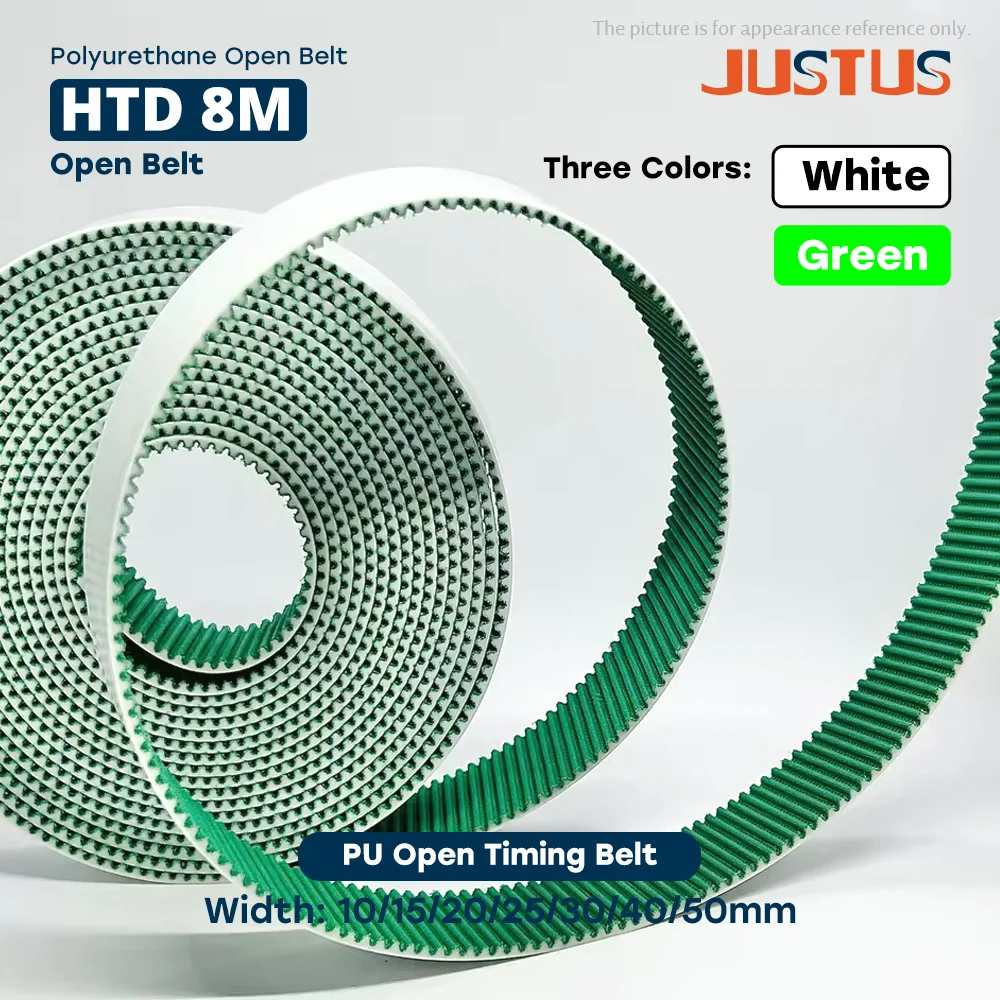 HTD 8M PU 오픈 벨트 두 가지 색상 너비: 15/20/25/30/40/50mm 3D ..