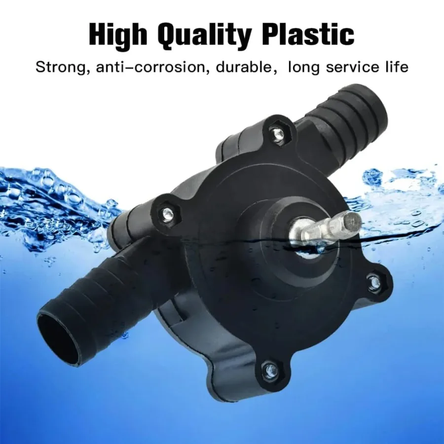 Self Priming Pump Portable Electric Drill Pump Self Priming Liquid Transfer Pumps Small Household Water Pump Garden Outdoor Tool