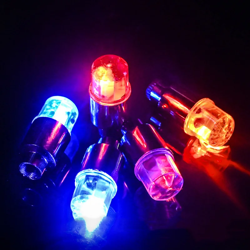 Universal Wheel LED Light Car Motorcycle Bike Neon Valve Cap Lamp Tire Hub Colorful Flashing Lights Night Neon Bulb Decor