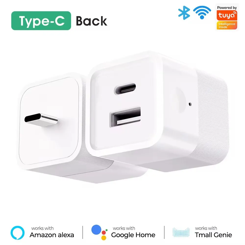 Tuya Smart WiFi/zigbee Micro USB Type-C Adaptor Switch 5V Mini USB Power Adaptor Smart Life Control Alexa Google Yandex alice
