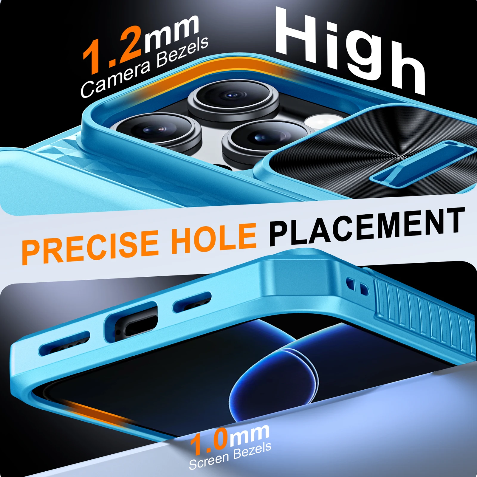 RFID Blocking Sliding Camera Wallet Case with Anti-Slip Texture - Perfect Mother's Day Gift