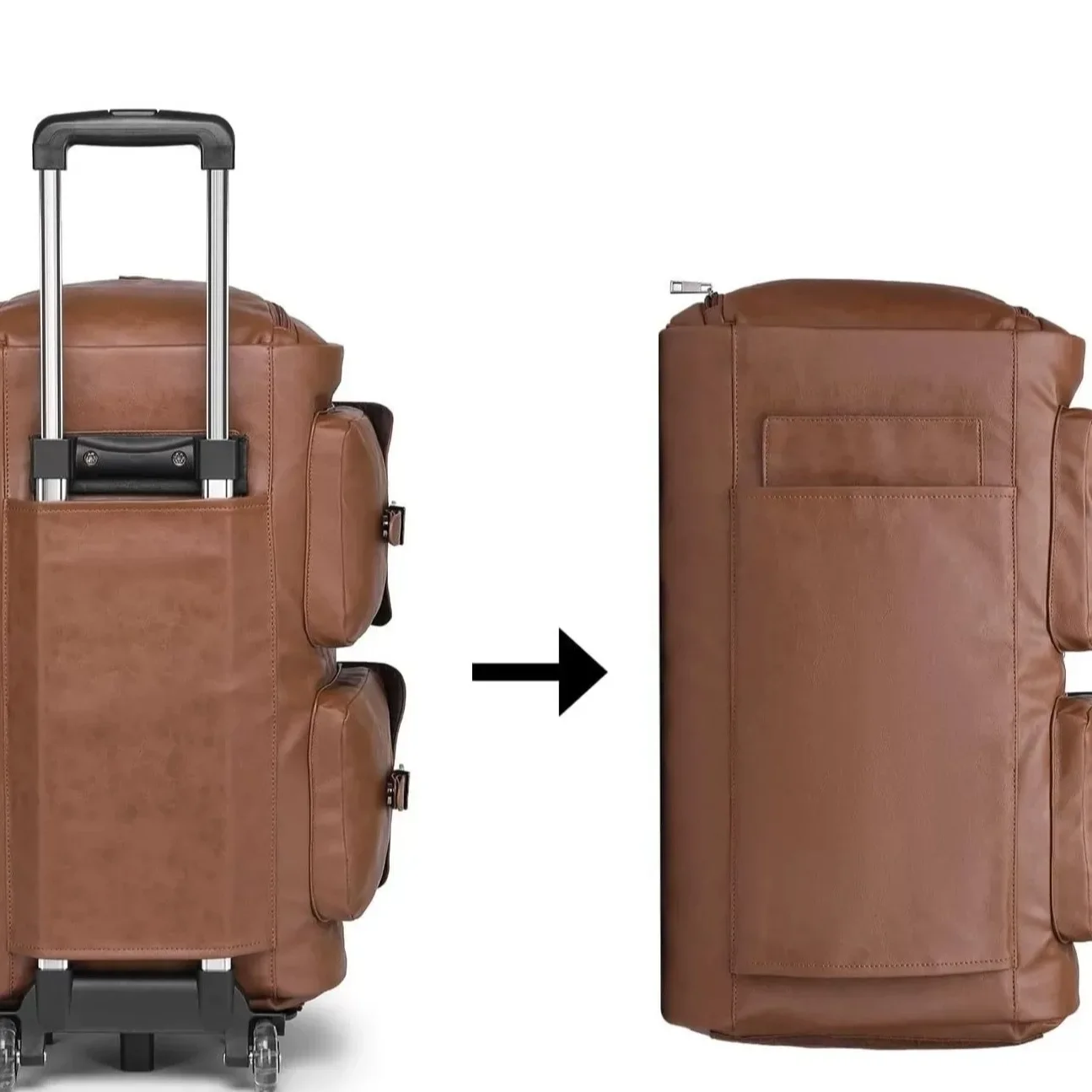 Foldable Suit Bag Garment Travel Bag with Wheels Waterproof Large Capacity Multifunctional Business Trolley Box Luxury Weekend