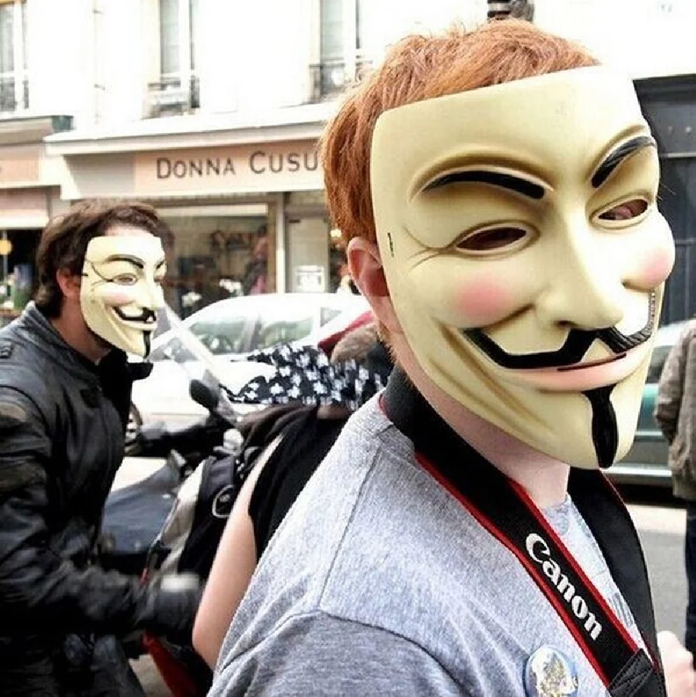 1 Sztuk Maski Na Halloween V Na Maska Vendetta Anonimowy Facet Fawkes Przebranie Akcesoria Kostiumowe Dla Dorosłych Masquerade Maski Cosplay