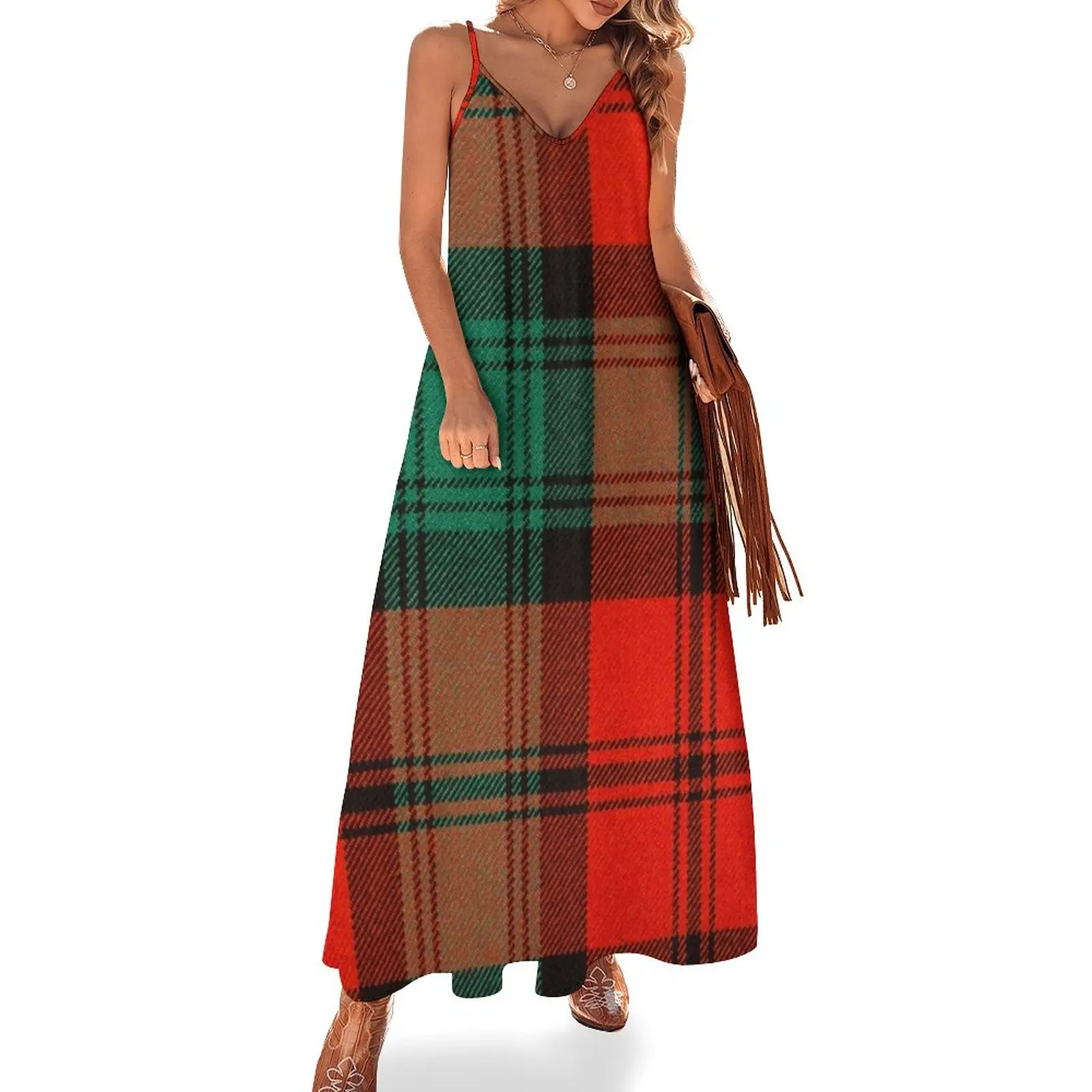 

Kerr Ancient Hw Tartan Sleeveless Dress long dress women summer dresses for woman 2023 Long dress woman