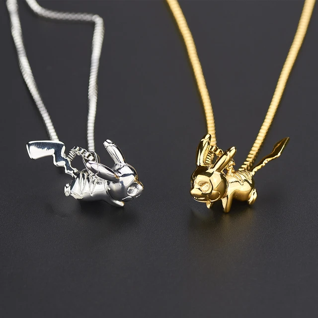 Pikachu Pokemon GO DIY Bracelet Accessory Charm Gold Chain Cartoon