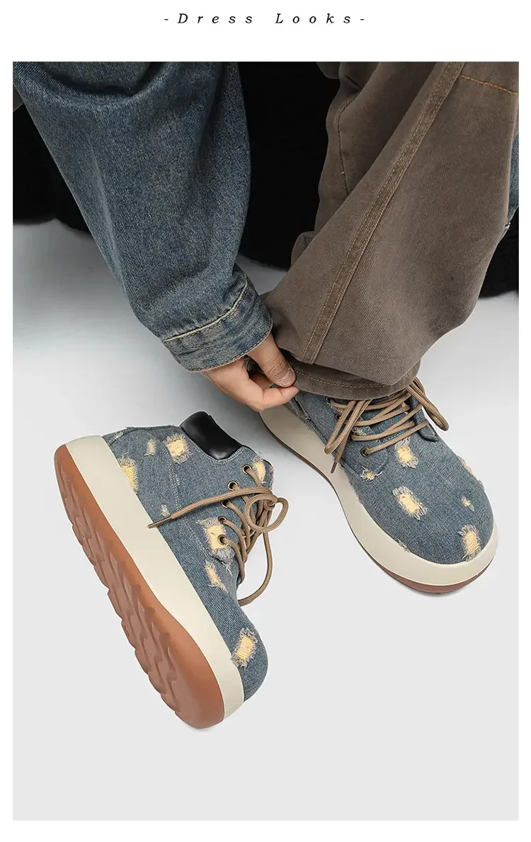 seasonal niche Q-version big head casual leather shoes, sports men's shoes, fashionable men's shoes