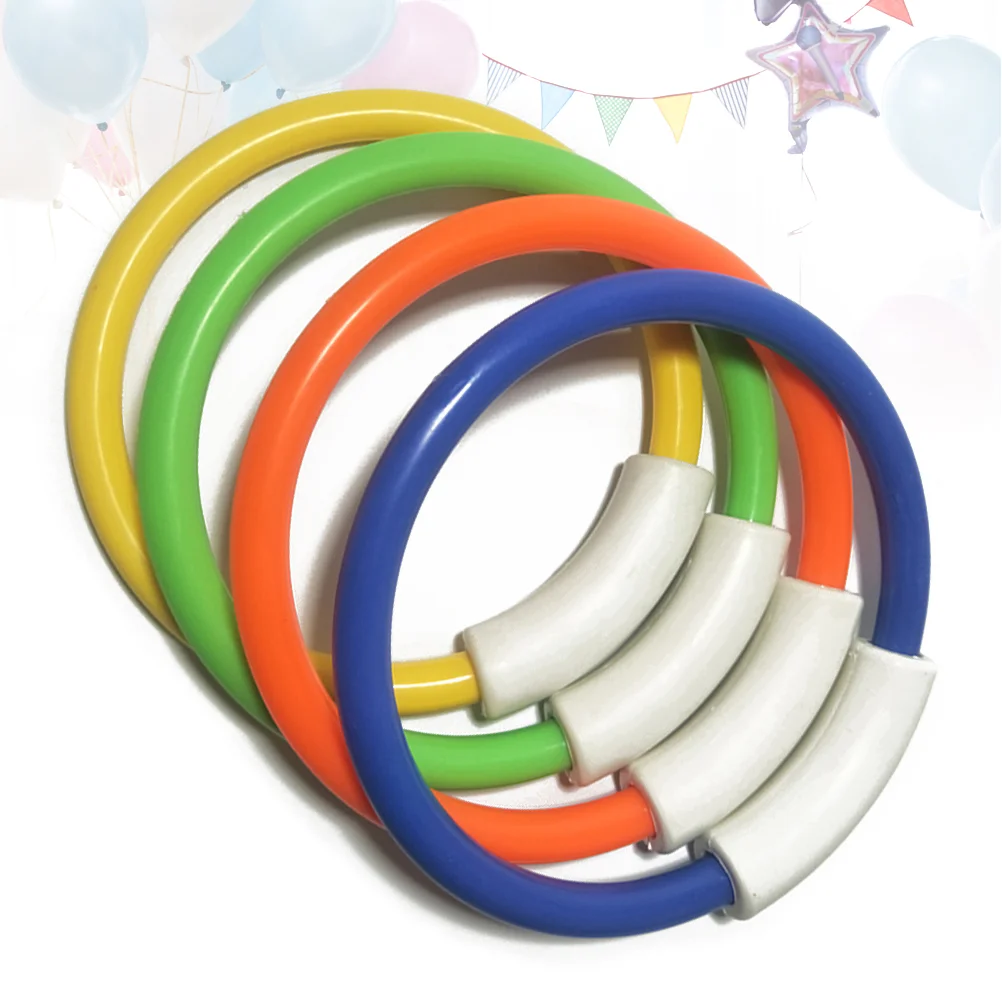 

4 Pcs Children Water Toys Diving Grab Ring Kids Rings Diamond Underwater Training Pool