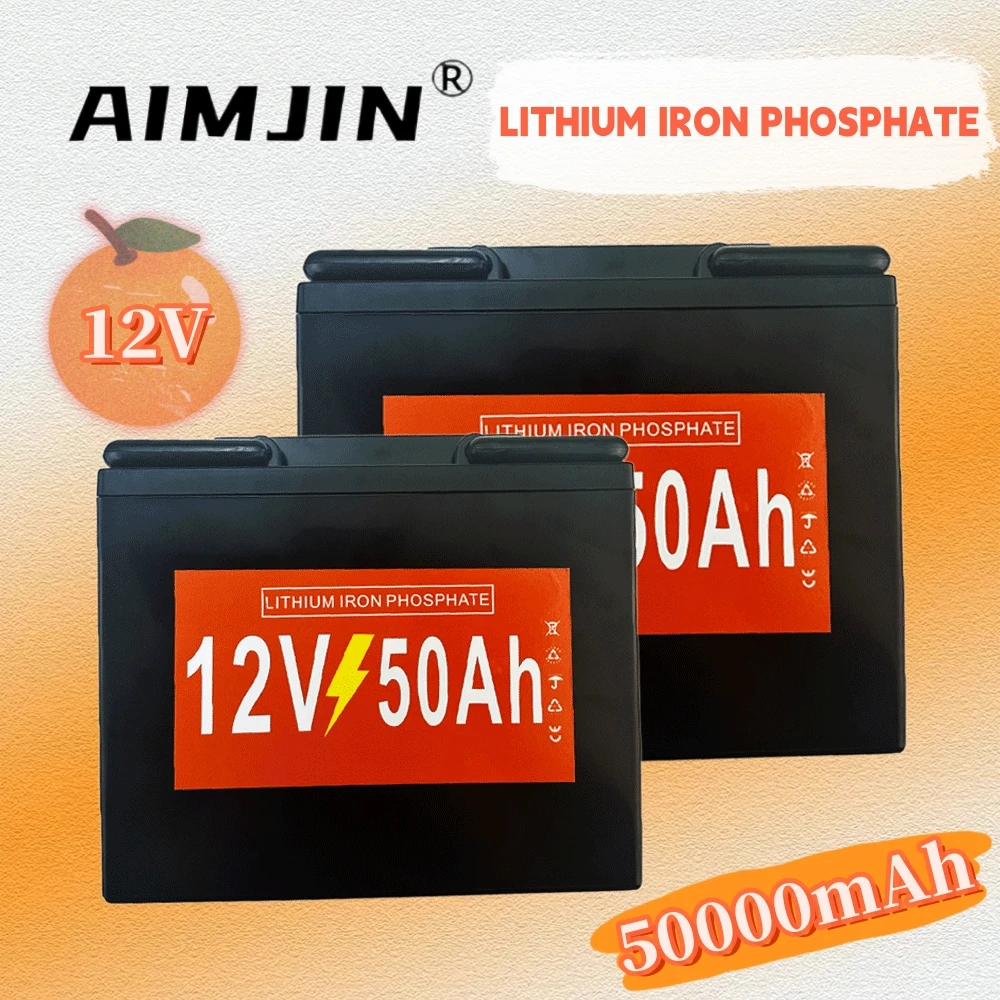 

12V 50Ah Rechargeable LiFePO4 Battery Pack with high capacity and power suitable for outdoor portable backup power supply
