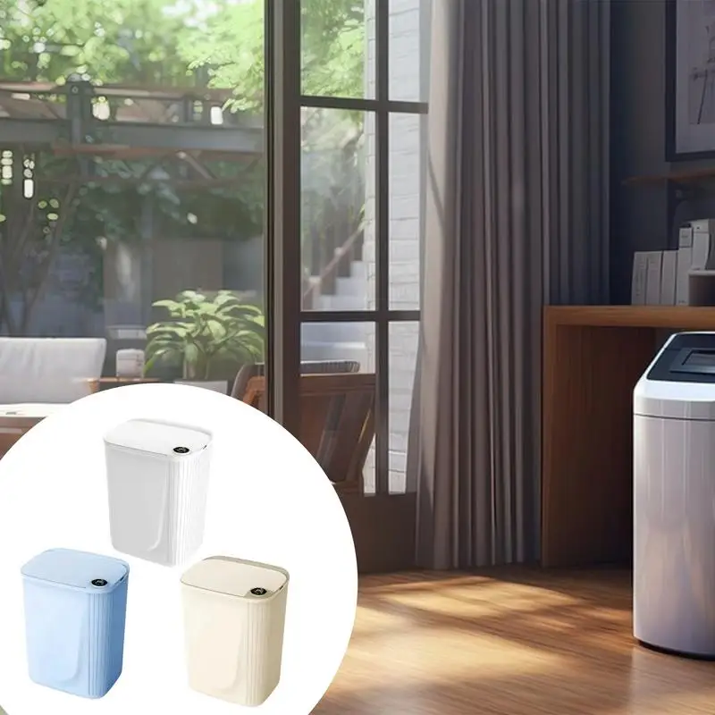 

22L Smart Trash Can with Lid Automatic Touchless Motion Sensor garbage can Dog Proof waste bin for Bathroom Kitchen Toilet