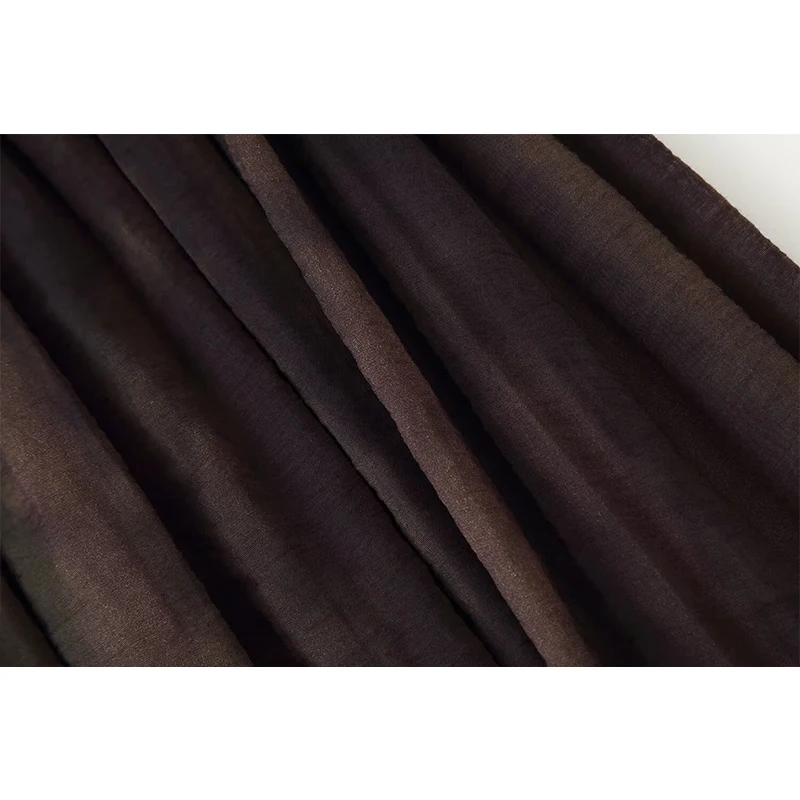 Chic Elegant Pleated Long Skirts For Women Fashion 2025 New With Belt Vintage Midi Skirt High Street Casual Holiday Skirts