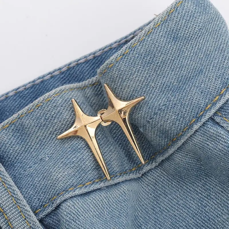 Adjustable Clips for Pants Fastener Pants Pin Retractable Button Loose Button for Waist for Jeans Perfect Fit Reduce Waist 4