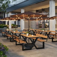 Outdoor Gazebo Garden Sets Soild Wood Relaxing Material Sectional Patio Set European Camping Meble Ogrodowe Outdoor Furniture