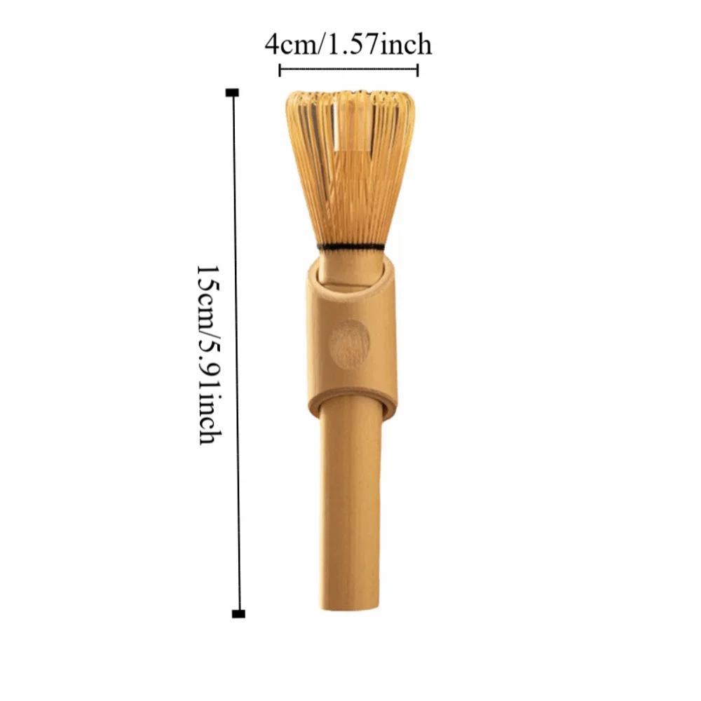 Japanese Style Matcha Whisk with Long Handle Portable Stirring Brush Matcha Powder Brush Tool Useful Handmade