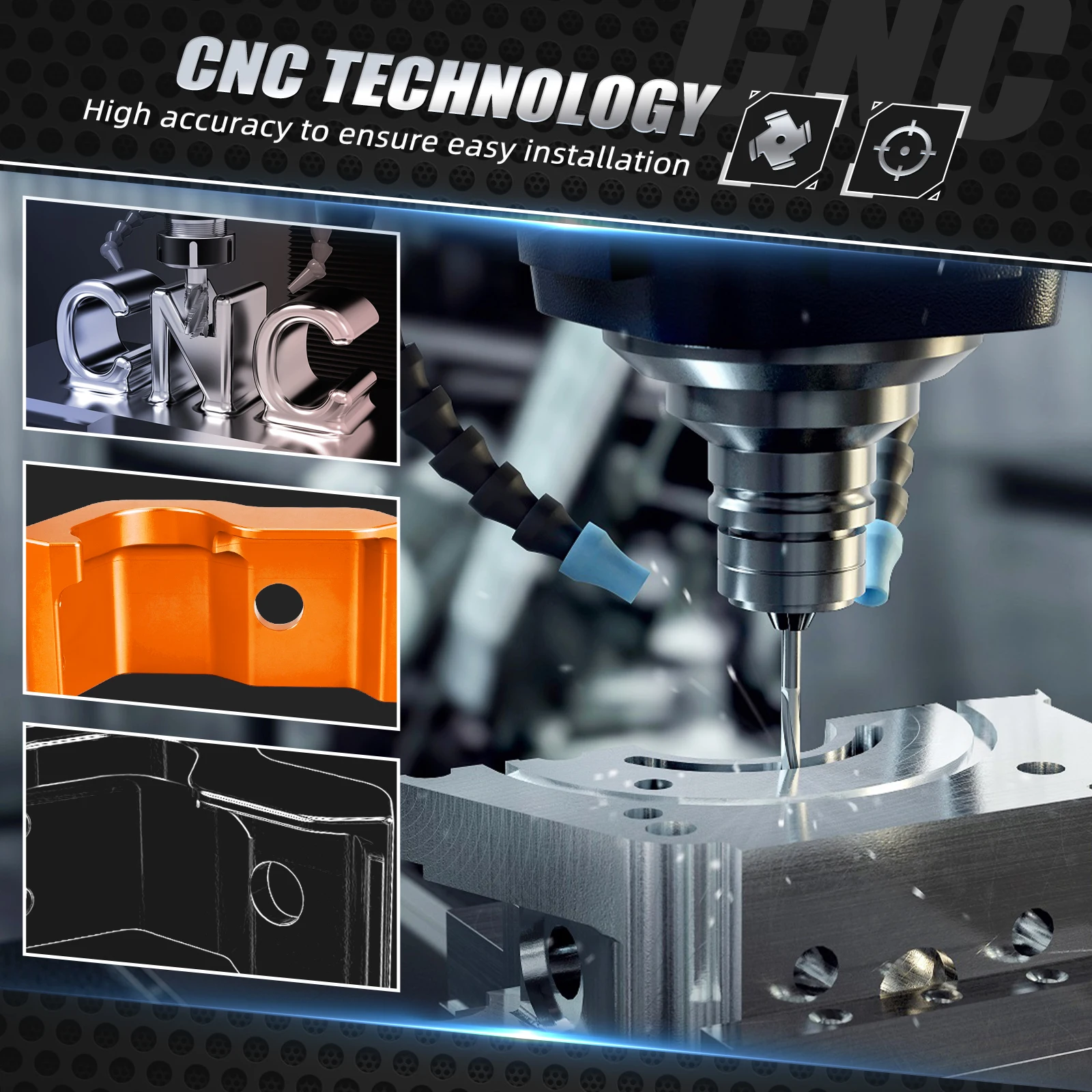 Für KTM EXC 300 2016-2025 2024 EXC 250 EXCF 350 EXC 450 SXF 250 SXF 450 SX 125 XC XCF XCW TPI Sechs Tage rechter Vorderradgabelschutz – Detail 4