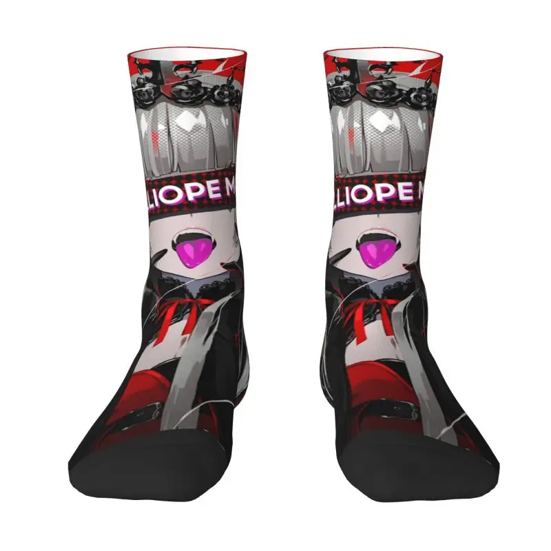 

Cute Mens Enticing Calliope Mori Calliope Hololive Dress Socks Unisex Breathbale Warm 3D Printing Crew Socks