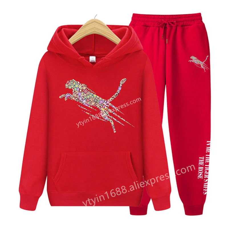 Womens TrackSuit Aesthetic Sweatshirts Sweatpants Two-piece suit 2025 New Fleece Oversize Designer Streetwear Women Hoodie Sets 5