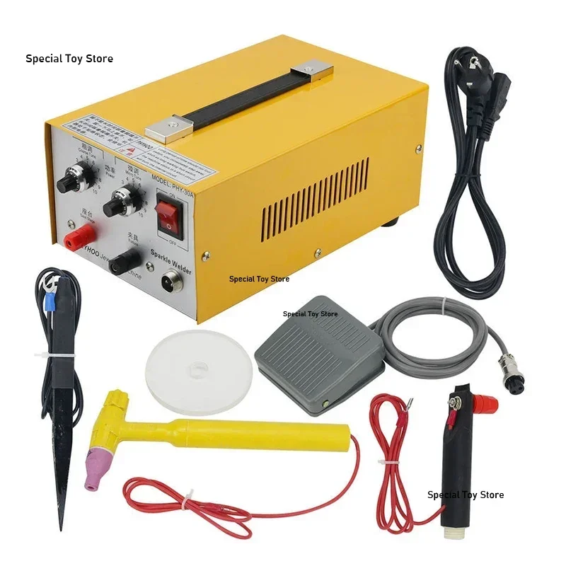 DX-30A Handheld Laser Pulse Spot Welder Jewelry Welding Machine for Gold Silver Platinum Necklace Ring Mouth Closure 200W 6