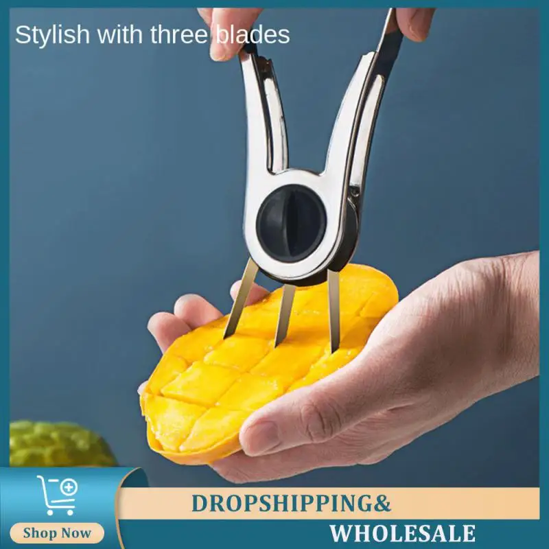 1Pcs Mango Peeler Mango Splitter Fruit Peeler Slicer Cutter Cutting Knife Fruit Peeling Tool Coring Diced Kitchen Supplies