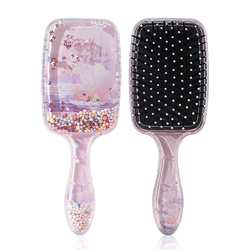 

1pc Cartoon Animal Flamingo Unicorn Hair Comb Brush Air Cushion Comb Transparent Massage Comb Detangling Hair Brush for Girls