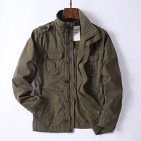 CamSolomon-Veste zippée pour homme, manteau vert, coupe-vent décontracté, vêtements vintage, printemps et automne 6