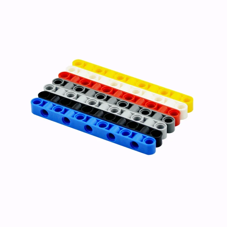 10Pcs MOC 구멍 빌딩 블록 Liftarm 1x11 구멍 두꺼운 빔 팔 오픈 센터 벽돌 부품 EV3 호환 DIY 아이 장난감