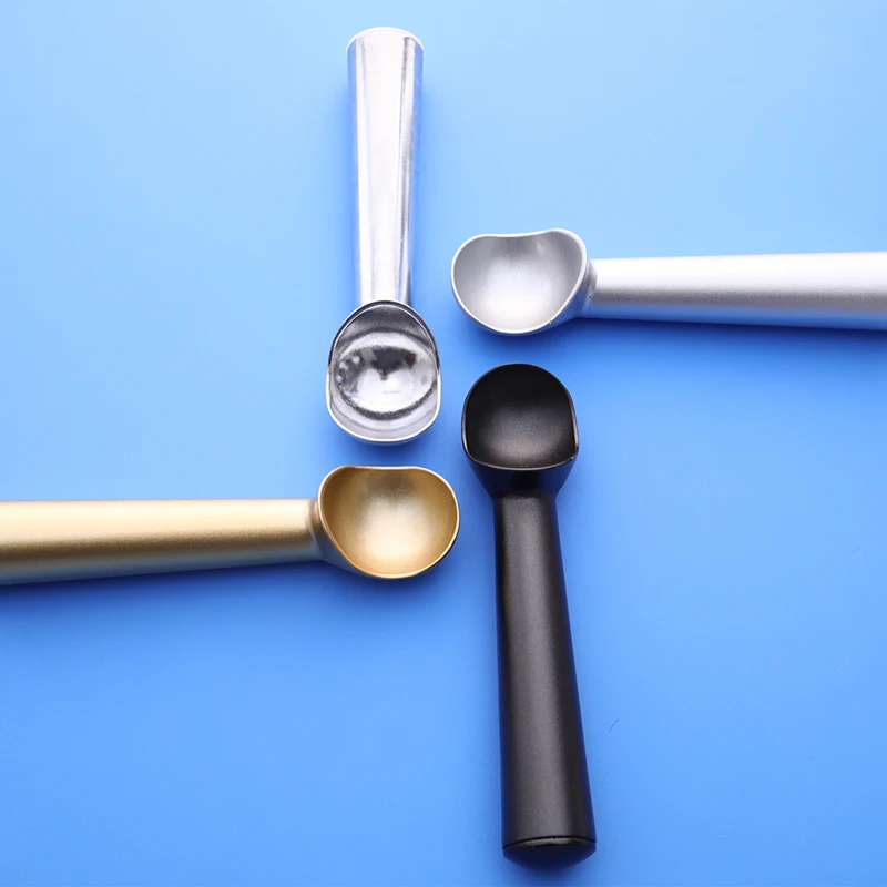 Description Picture 4 of itemStainless Silicone Ice Cream Spoon Portable Aluminum Alloy Anti-feeze Ice Maker Frozen Scoop Spoon For Home Kitchen Accessories