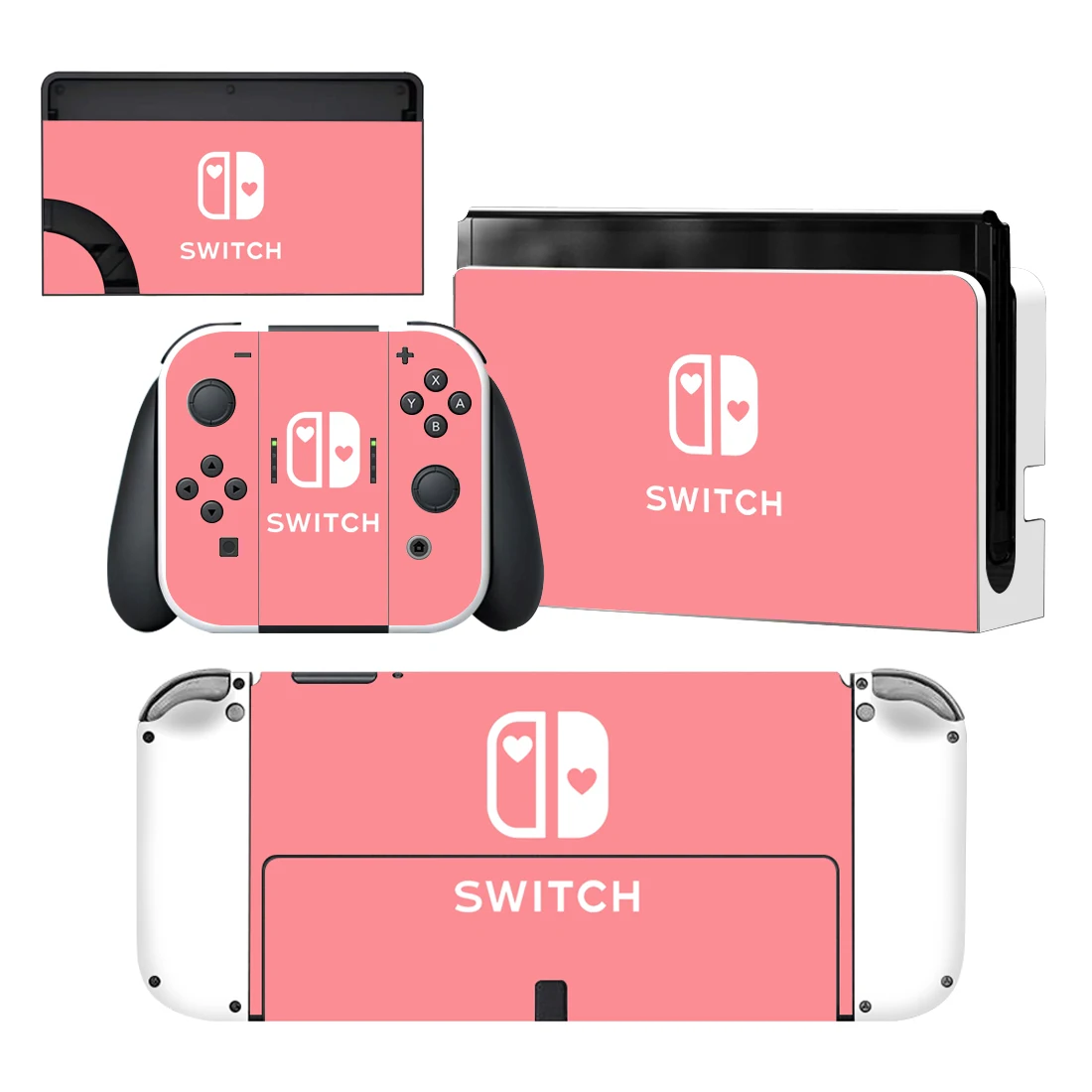 Nintendo Switch 本体 ピンク/紫 Nintendo Switch用ステッカー,紫,ピンク,紫の色,コンソール用