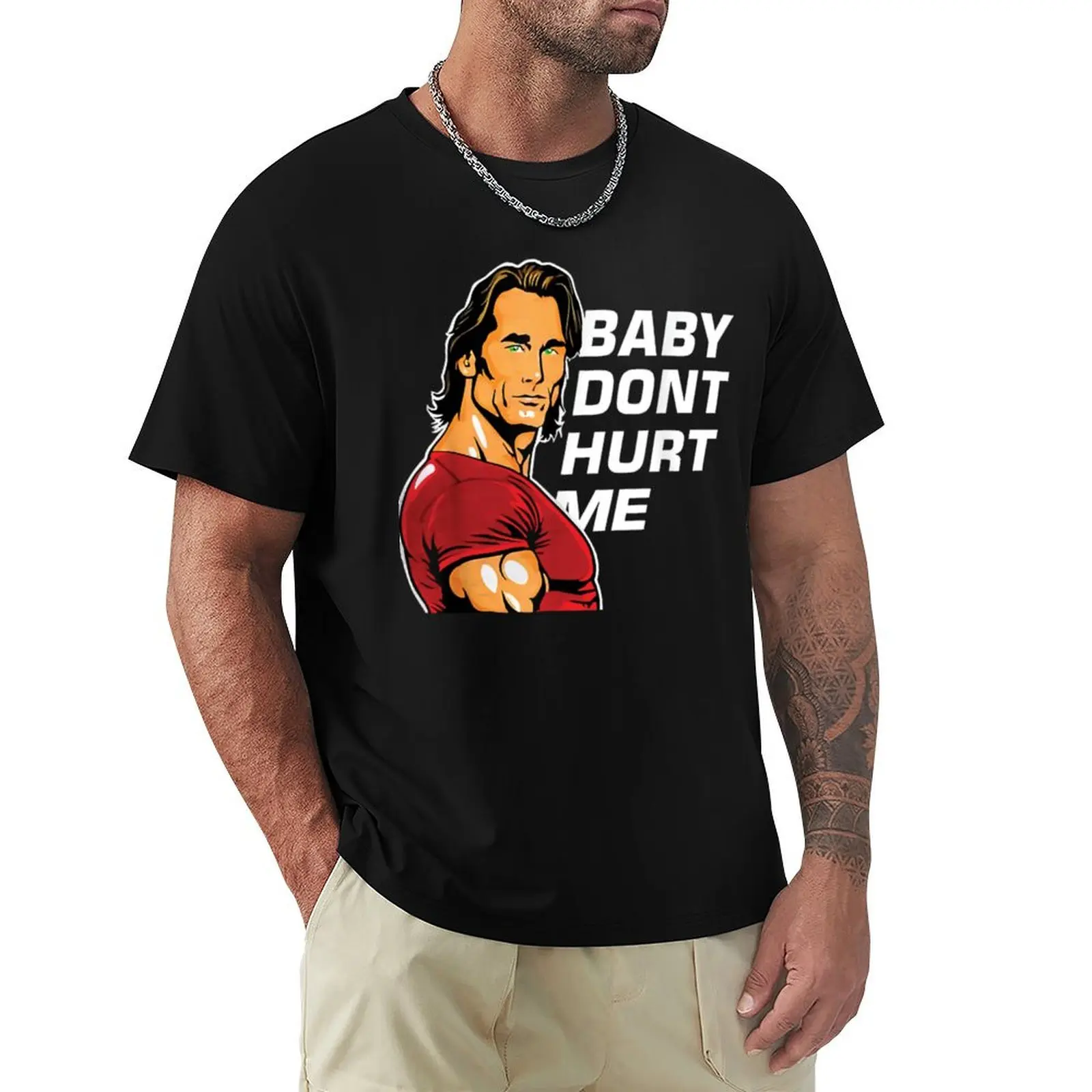 

baby don't hurt me funny meme Classic T-Shirt quick drying plus size tops plain t shirts men