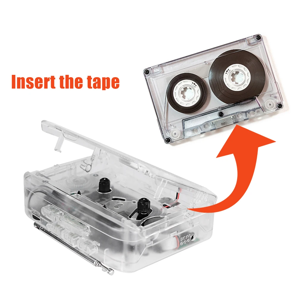 Cassette Player Walkman Cassette Player Portable Retro Speaker Multiple Power Supply Methods AM/FM Radio Function