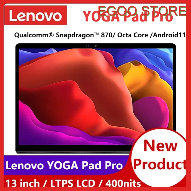 New Product Lenovo Yoga Pad Pro Tablet PC Snapdragon 870 Octa-Core 8Gb Ram 256GB Rom 13 Inch 2K Screen Android 11 Batter10200mAh