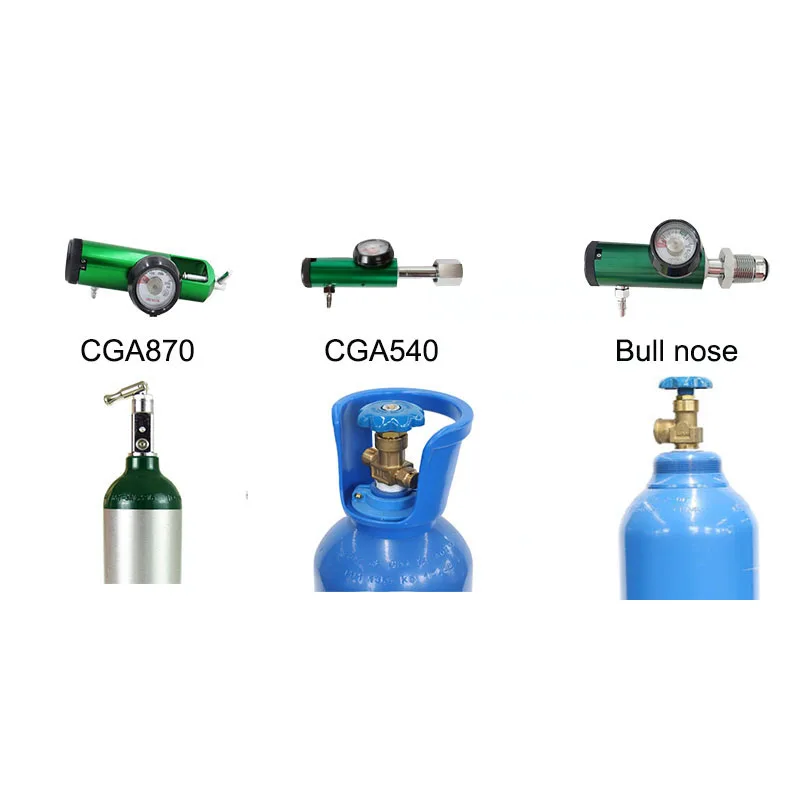 Oxygen Regulator CGA540/CGA870/Bull Nose Type 01-4LPM Flow Setting For Ozone Therapy