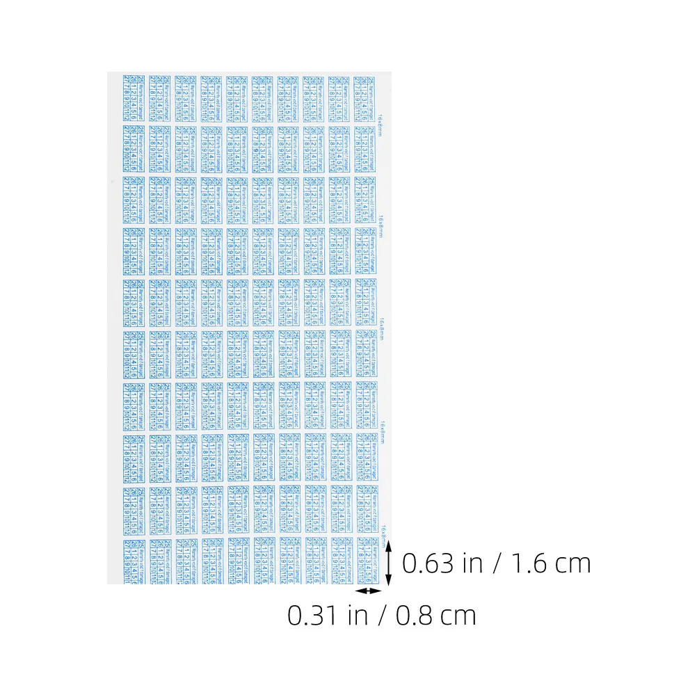 1000개입 변조 방지 보증 날짜 스티커, 깨지기 쉬운 물건용 보안 씰 라벨, 기계 장비용 변조 방지 보호