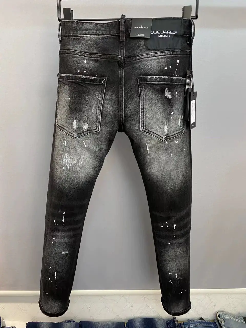Light Luxury Washed Jeans fit demonstration