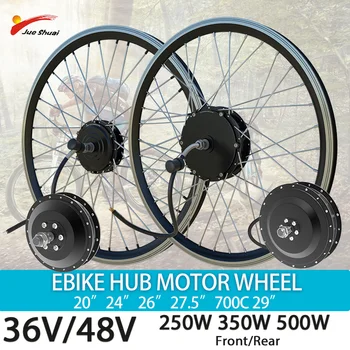 Ruota per Bici Elettrica 20 pollici-700c con Motore Brushless da 36V 48V 250W 350W 500W, Ruota Anteriore e Posteriore per Bici Elettrica da Cross MTB