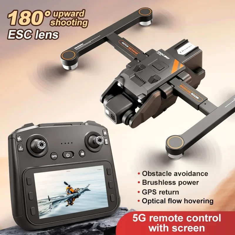 Rg700Pro Unmanned Aerial Vehicle with Screen Control Aerial Photography Dual Camera Gps Quadcopter Brushless Obstacle Avoidance