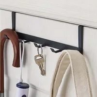 Hooks Over The Door 5 Hooks Home Bathroom Organizer Rack Clothes Coat Hat Towel Hanger Bathroom Kitchen Accessories Holder Rack 4