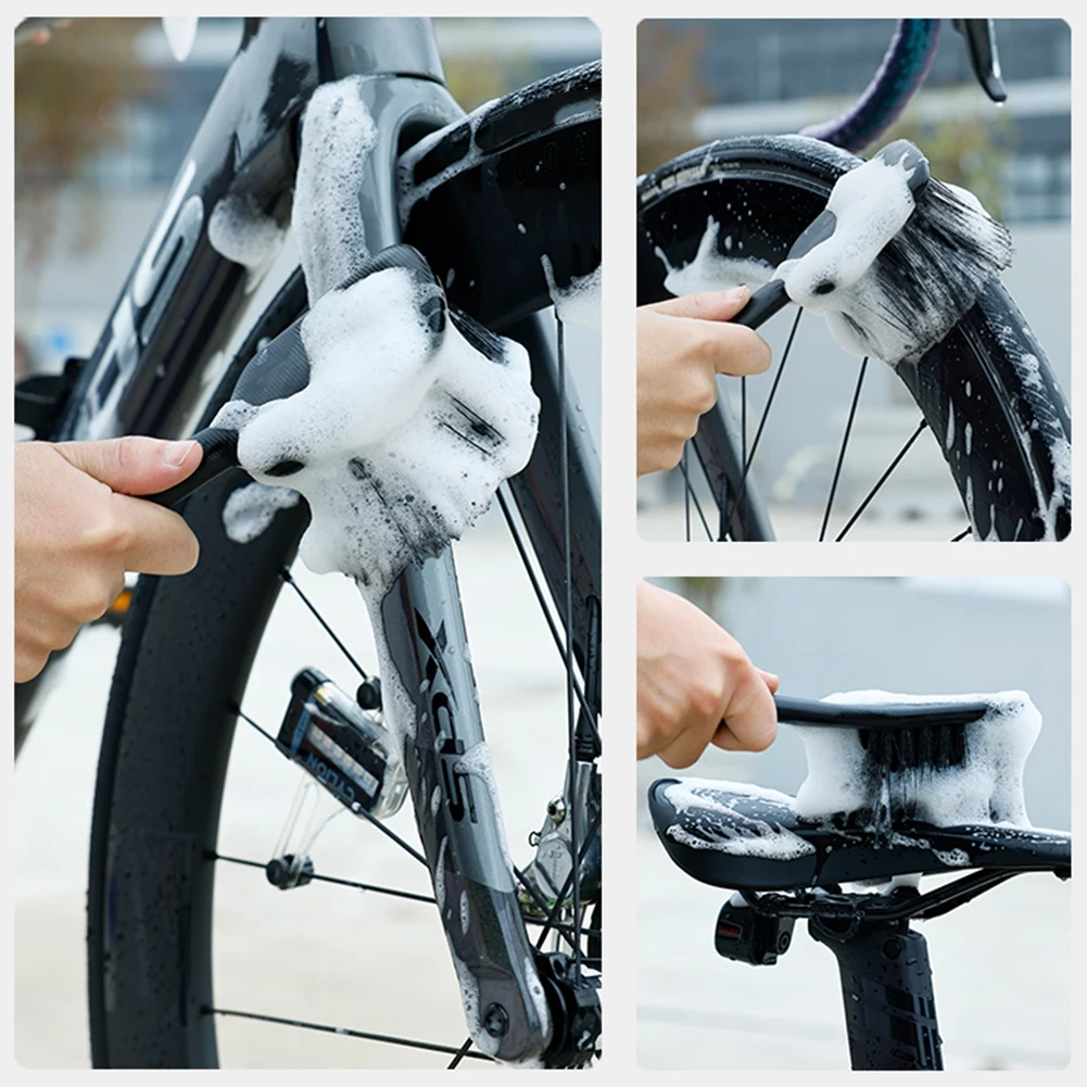 3/8PCS 자전거 자전거 청소 도구 세트 자전거 청소 브러쉬 세트 산악 도로 BMX 접이식 자전거 용 자전거 청소 브러쉬 도구