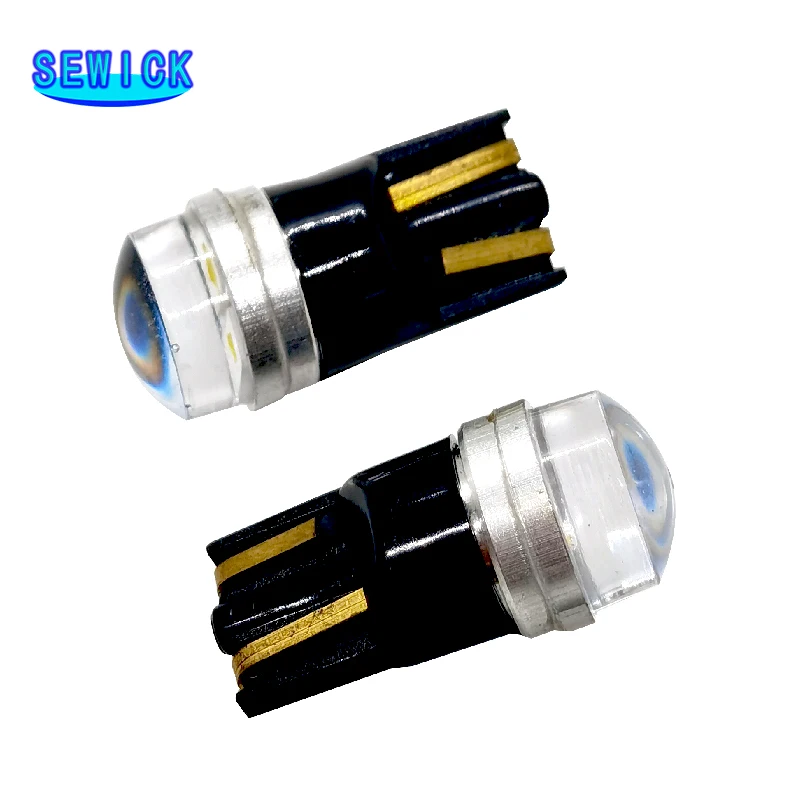 

100 шт T10 W5W светодиодный Blub Canbus 3014 чипы 2SMD карта купольные огни автомобильный боковой фонарь номерной знак лампа белый 12 В