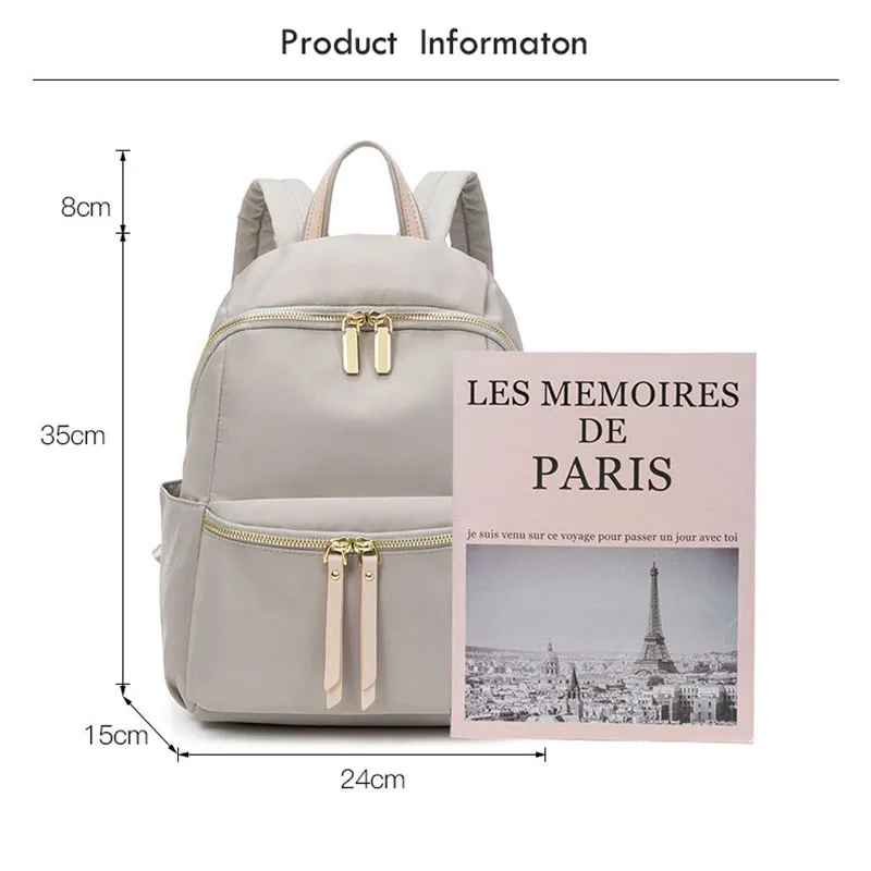 YFZ Backpack for Women , Premium Nylon Pack Casual Lightweight Strong Fashion Small Daypack For Ladies Girls Travel / Shopping