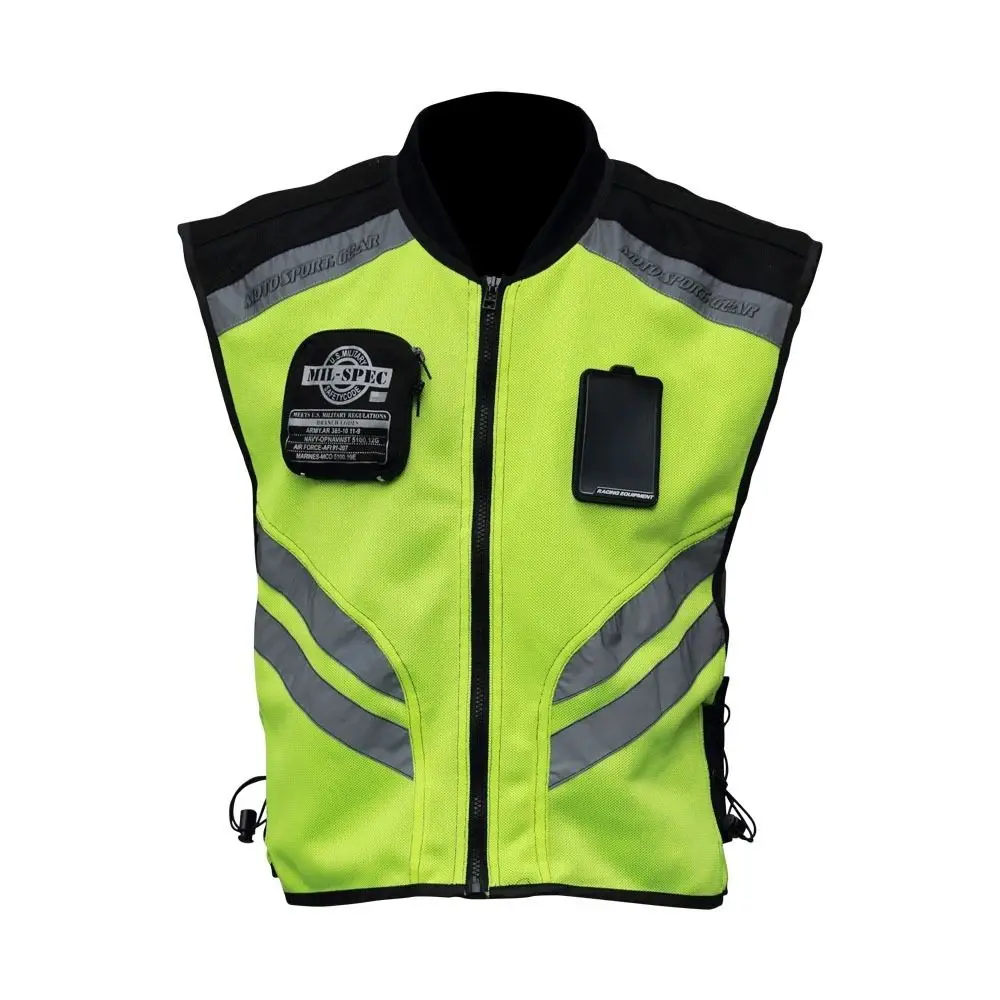 High Visibility Warning Safety Coat Lightweight Wear Resistant Reflective Vest Breathable Professional Motorcycle Jacket